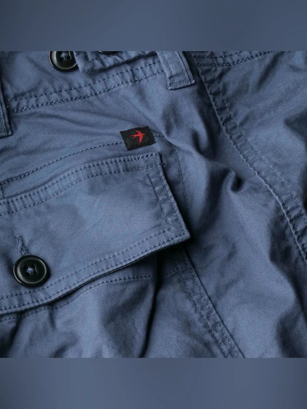 Relwen Marine Blue Stretch Canvas Supply Short NWOT - Picture 3 of 3